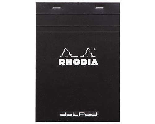 Rhodia Pad  Black  Dot  5.8 x 8.3 in.