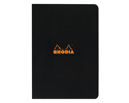 Rhodia Notebook  Black  Grid  5.8 x 8.3 in.