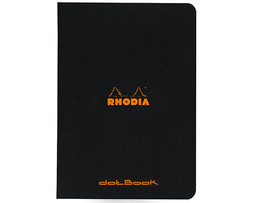 Rhodia Notebook  Black  Dot  5.8 x 8.3 in.