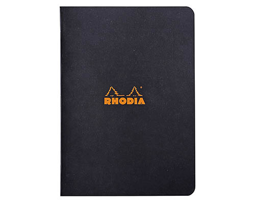 Rhodia Notebook  Black  Lined  5.8 x 8.3 in.