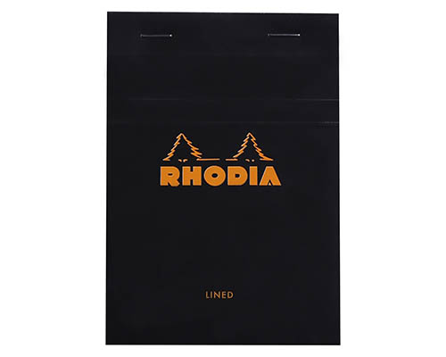 Rhodia Pad   Black  Lined  4.1 x 5.8 in.