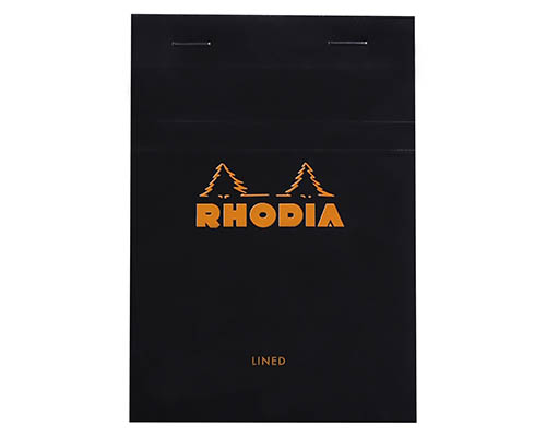 Rhodia Pad   Black  Lined  4.1 x 5.8 in.