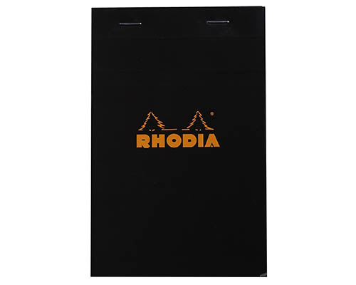 Rhodia Pad   Black  Grid  11 x 17 cm