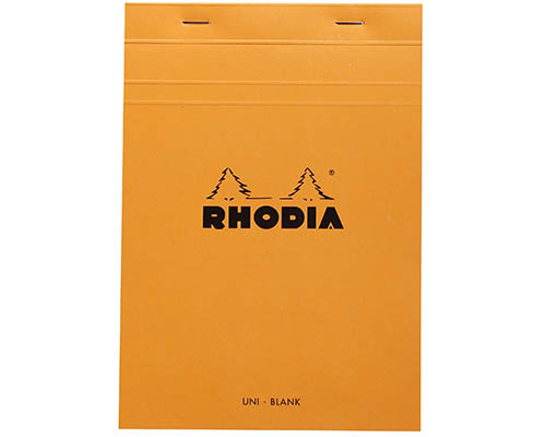 Rhodia Pad  Classic Orange  Blank   5.8 x 8.3 in.