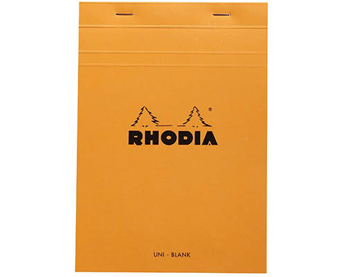 Rhodia Pad  Classic Orange  Blank   5.8 x 8.3 in.