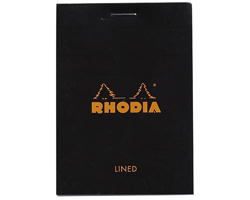 Rhodia Pad  Black  Lined  2.9 x 4.1 in. 