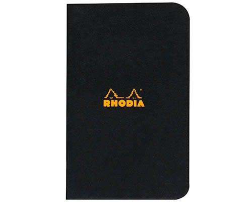 Rhodia Notebook  Black  Grid  7.5 x 12 cm
