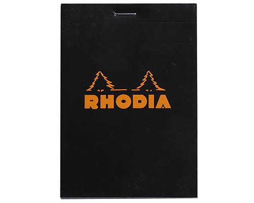 Rhodia Pad   Black  Grid  8.5 x 12 cm