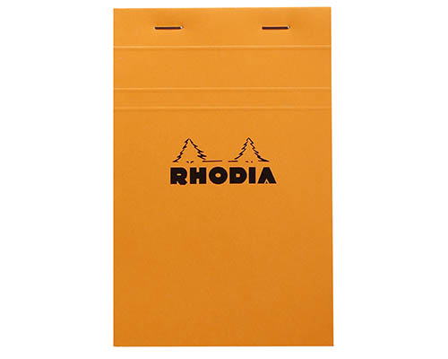 Rhodia Pad   Classic Orange  Grid  11 x 17 cm
