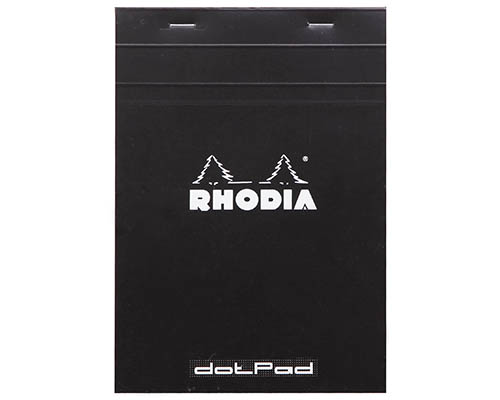 Rhodia Pad – Black – Dot – 8.3 x 11.7 in.