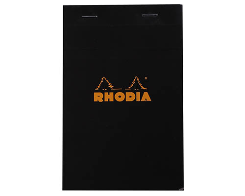 Rhodia Pad  Black  Grid  5.8 x 8.3 in.