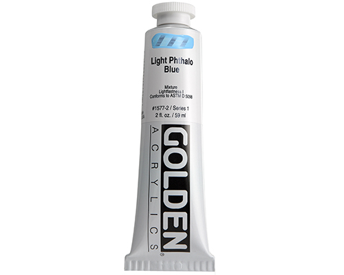 Golden Heavy Body Acrylics  2oz  Light Phthalo Blue