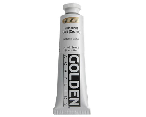 Golden Heavy Body Acrylics  2oz  Iridescent Gold (Coarse)
