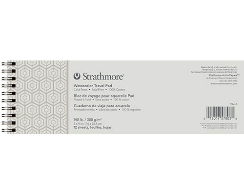 Strathmore Watercolor Travel Pad –  3 x 9 in.