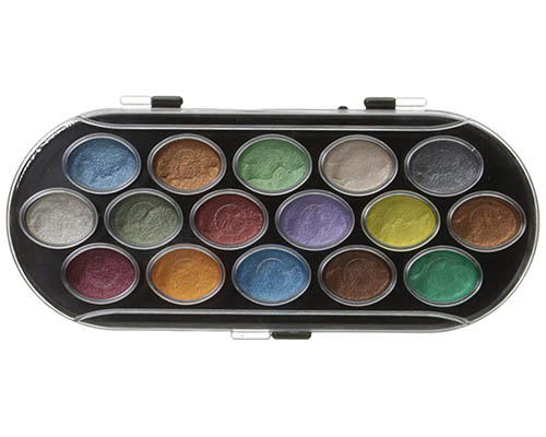 Yasutomo Niji Pearlescent Watercolors  Set of 16