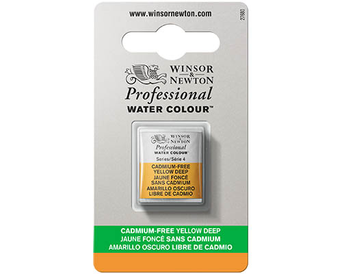 Winsor & Newton Professional Watercolour - Cadmium-Free Yellow Deep - Half Pan
