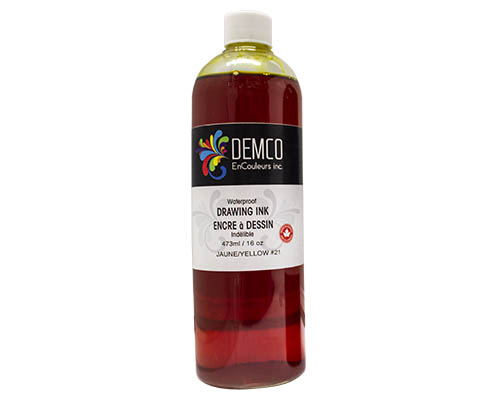 Demco Drawing Ink  473mL (16oz)  Yellow