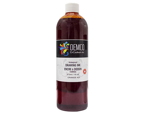 Demco Drawing Ink  473mL (16oz)  Orange