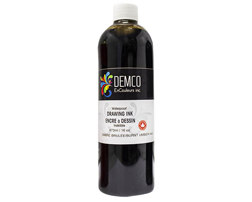 Demco Drawing Ink  473mL (16oz) - Burnt Umber