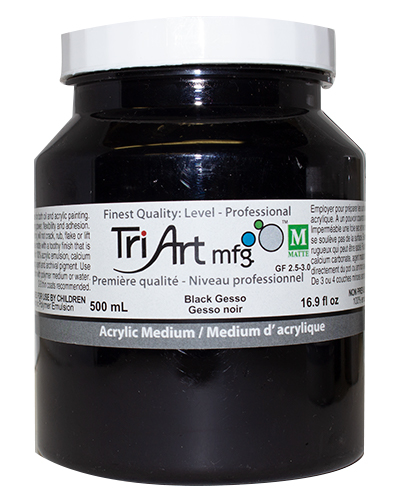 Tri Art Black Gesso 500ML