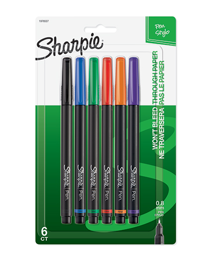 Sharpie 0.8mm 6 Pack - New