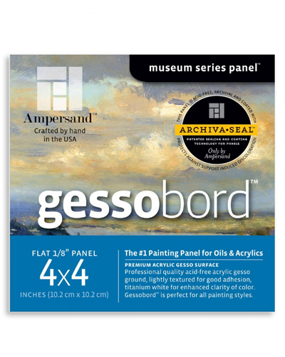 Ampersand Gessobord 1/8" 4 x 4in. - 4-pack