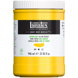 Liquitex Heavy Body Acrylic - Cadmium Free Yellow Medium - 32oz