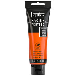 Liquitex Basics -  Vivid Red Orange - 4oz