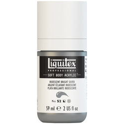 Liquitex Soft Body Acrylic - Iridescent Bright Silver - 2oz