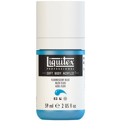  Liquitex Soft Body Acrylic - Fluorescent Blue - 2oz
