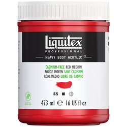 Liquitex Heavy Body Acrylic - Cadmium Free Red Medium  -16oz