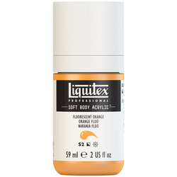  Liquitex Soft Body Acrylic - Fluorescent Orange - 2oz