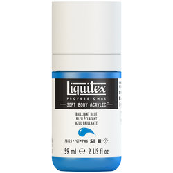  Liquitex Soft Body Acrylic - Brilliant Blue - 2oz