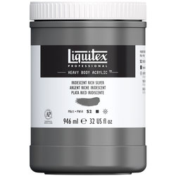 Liquitex Heavy Body Acrylic - Iridescent Rich Silver  -32oz