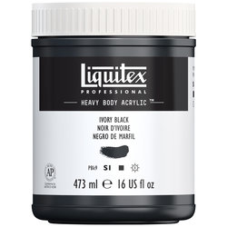 Liquitex Heavy Body Acrylic - Ivory Black -16oz