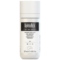 Liquitex Soft Body Acrylic - Transparent Mixing White - 8oz