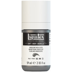Liquitex Soft Body Acrylic - Iridescent Rich Silver - 2oz