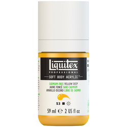  Liquitex Soft Body Acrylic - Cadmium Free Yellow Deep - 2oz