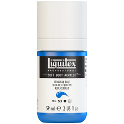 Liquitex Soft Body Acrylic - Cerulean Blue - 2oz