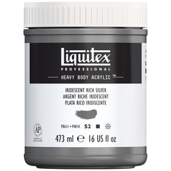 Liquitex Heavy Body Acrylic - Iridescent Rich Silver -16oz