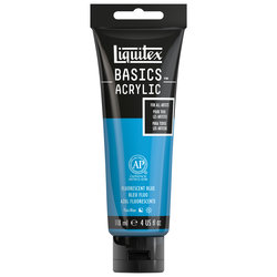 Liquitex Basics - Fluorescent  Blue - 4oz