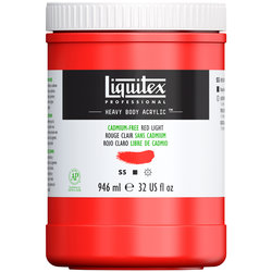 Liquitex Heavy Body Acrylic - Cadmium Free Red Light - 32oz
