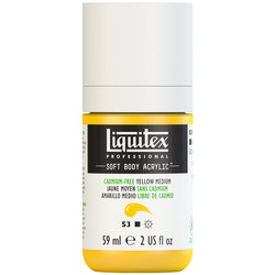  Liquitex Soft Body Acrylic - Cadmium Free Yellow Medium - 2oz