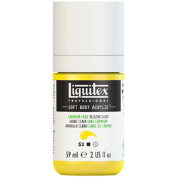  Liquitex Soft Body Acrylic - Cadmium Free Yellow Light - 2oz