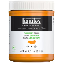 Liquitex Heavy Body Acrylic - Cadmium Free Orange  -16oz
