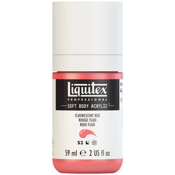 Liquitex Soft Body - Fluorescent Red  - 2OZ