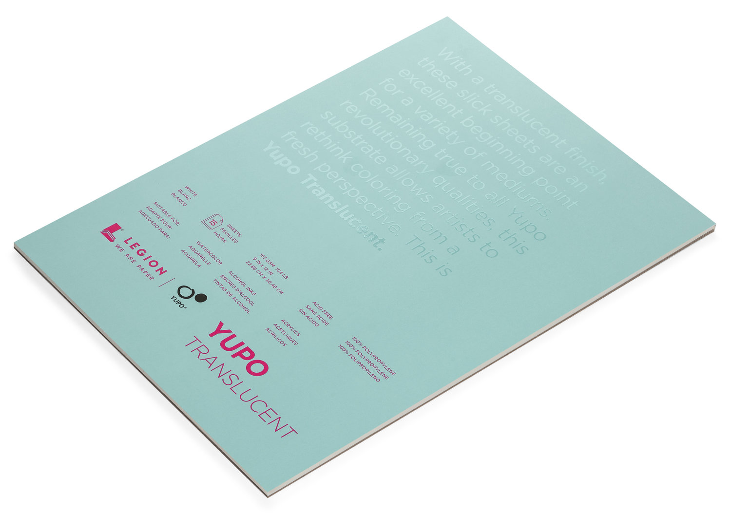 Yupo Transluscent Pad 9"x12" 104lb Text Weight