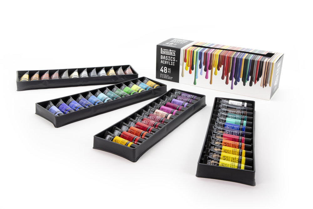 Liquitex Basics Acrylic Paints  - Set of 48 x 22mL tubes
