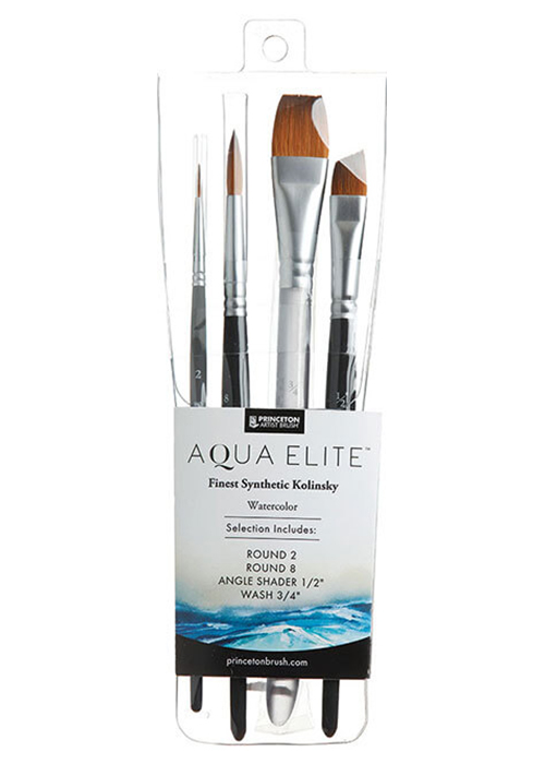 Princeton Aqua Elite Pro Watercolor Brush - Set of 4