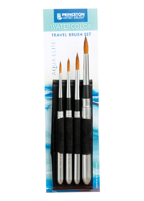 Princeton Aqua Elite Synthetic Kolinsky -Travel Watercolour Brush Set